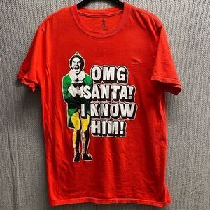 Women’s elf Santa I know him Christmas T-shirt